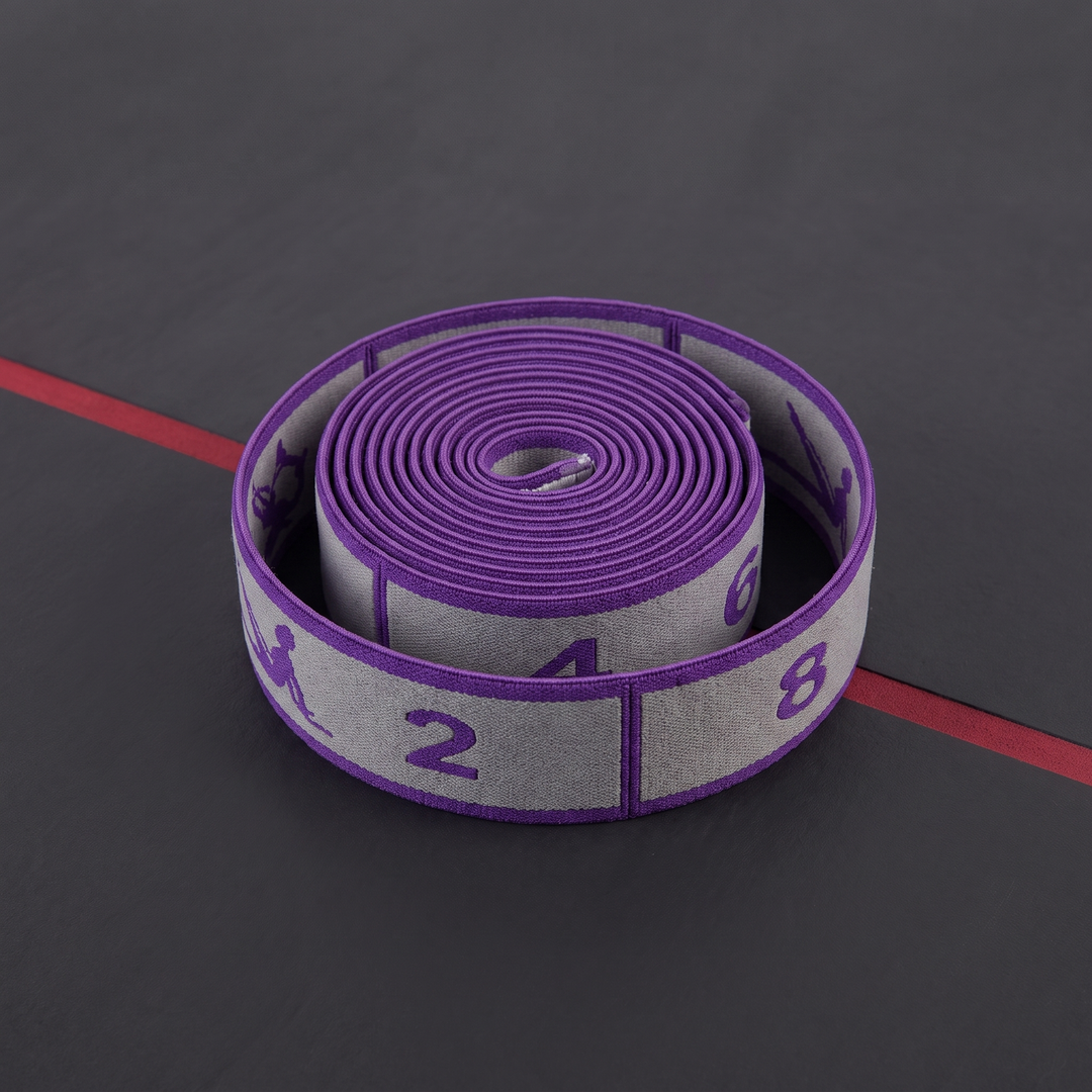 Professional Yoga Stretching Belt Elastic Resistance Band Pilates Strap Flexibility Training Home Gym Fitness Stretch Loop Band for Dance Mobility Exercise