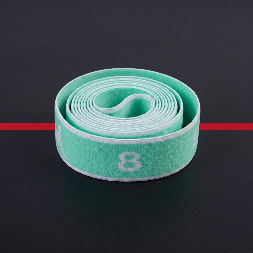 Professional Yoga Stretching Belt Elastic Resistance Band Pilates Strap Flexibility Training Home Gym Fitness Stretch Loop Band for Dance Mobility Exercise