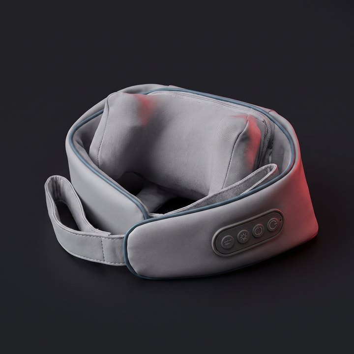 Cordless Neck Massager with Heat Bionic Kneading Shoulder Back Massager Wireless Rechargeable Deep Tissue Massage Device for Muscle Relief Home Office Use