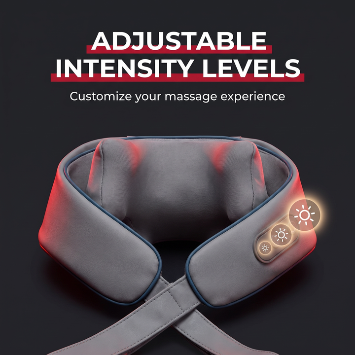 Cordless Neck Massager with Heat Bionic Kneading Shoulder Back Massager Wireless Rechargeable Deep Tissue Massage Device for Muscle Relief Home Office Use