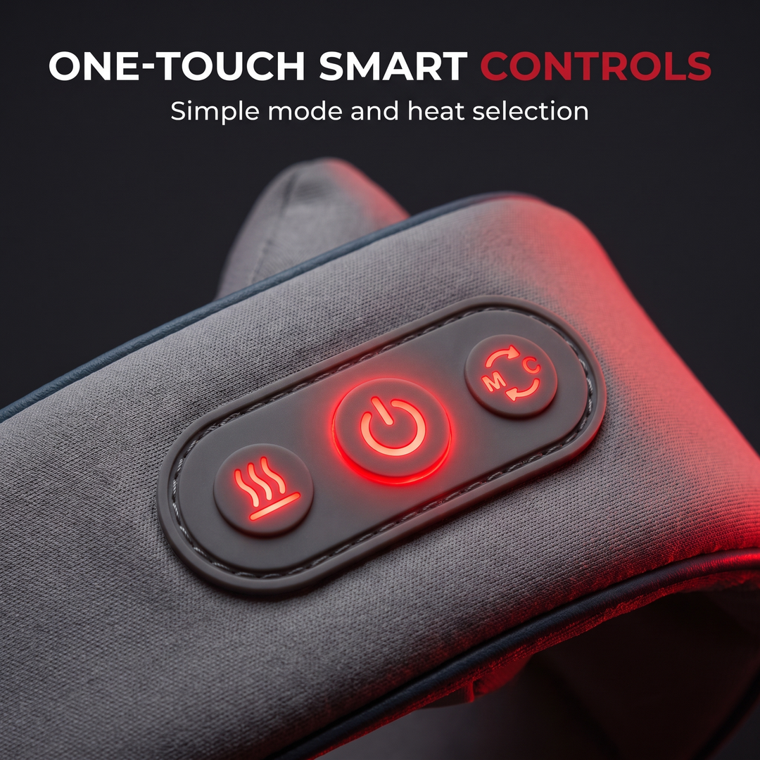 Cordless Neck Massager with Heat Bionic Kneading Shoulder Back Massager Wireless Rechargeable Deep Tissue Massage Device for Muscle Relief Home Office Use