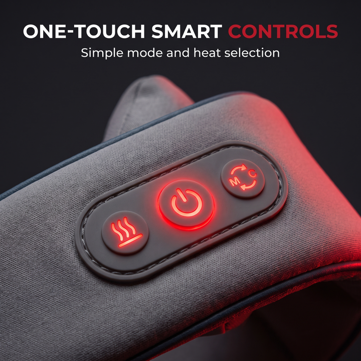 Cordless Neck Massager with Heat Bionic Kneading Shoulder Back Massager Wireless Rechargeable Deep Tissue Massage Device for Muscle Relief Home Office Use