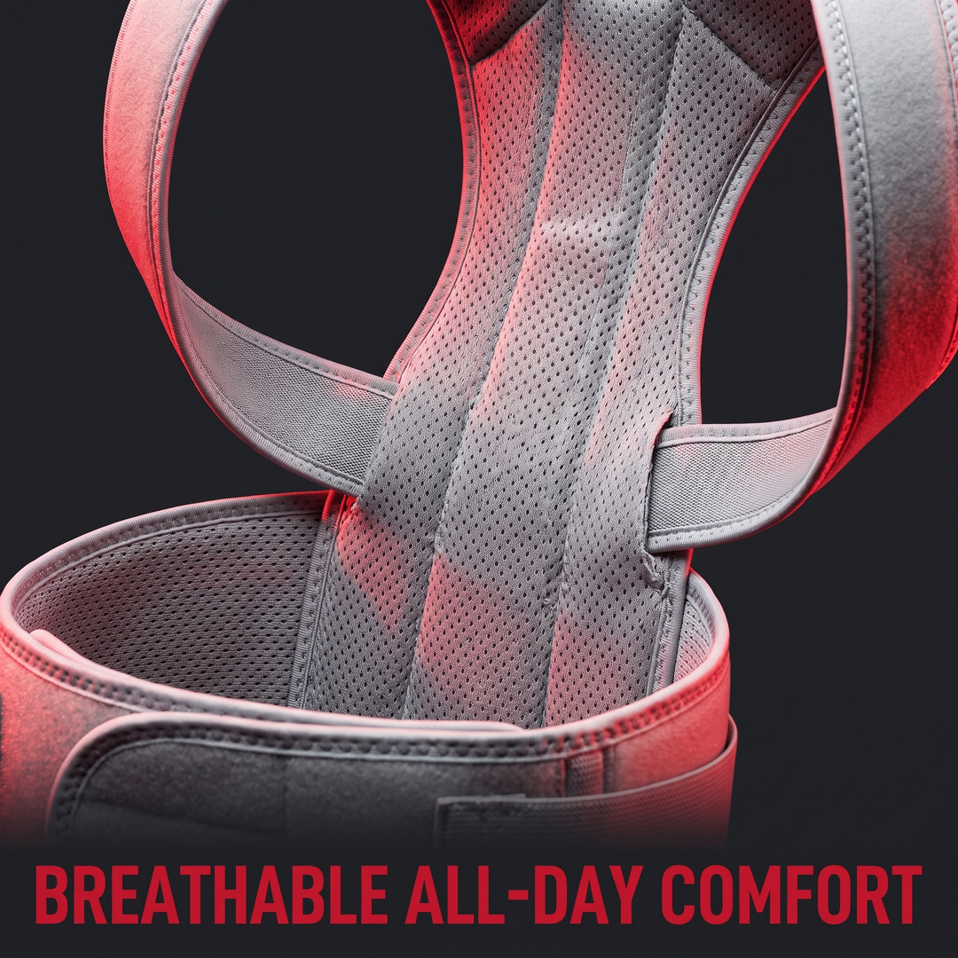 Posture corrector breathable padded fabric texture