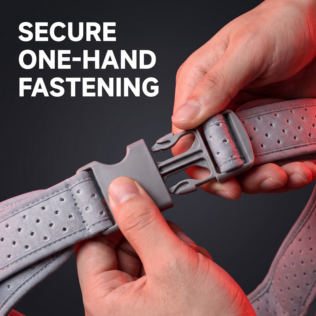 Posture corrector secure one-hand fastening buckle