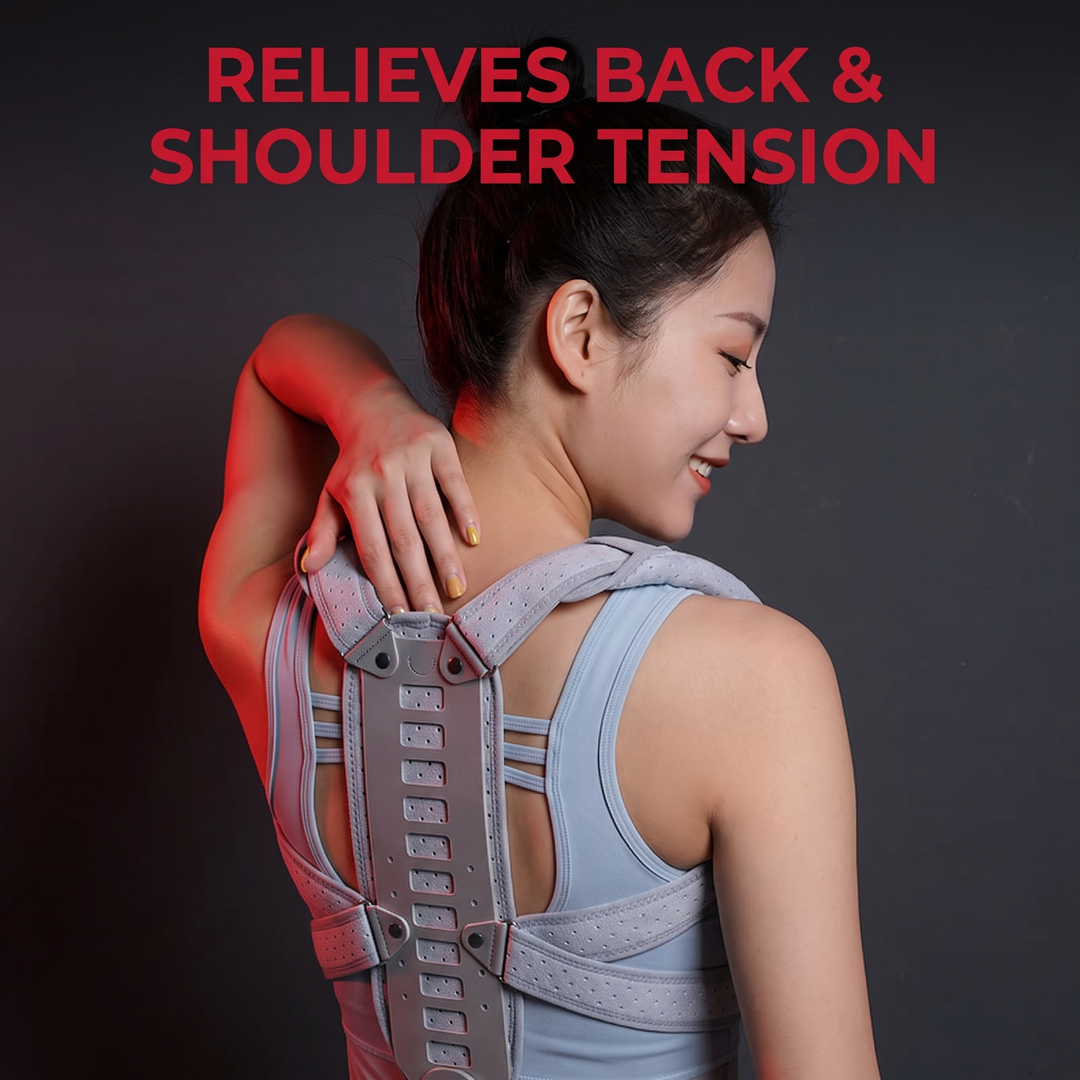Posture corrector relieves back and shoulder tension