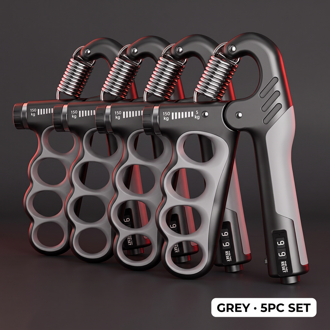 Adjustable Grip Strength Trainer Hand Strengthener Wrist Expander Finger Exercise Tool for Forearm Muscle Recovery Home Gym Fitness Rehabilitation
