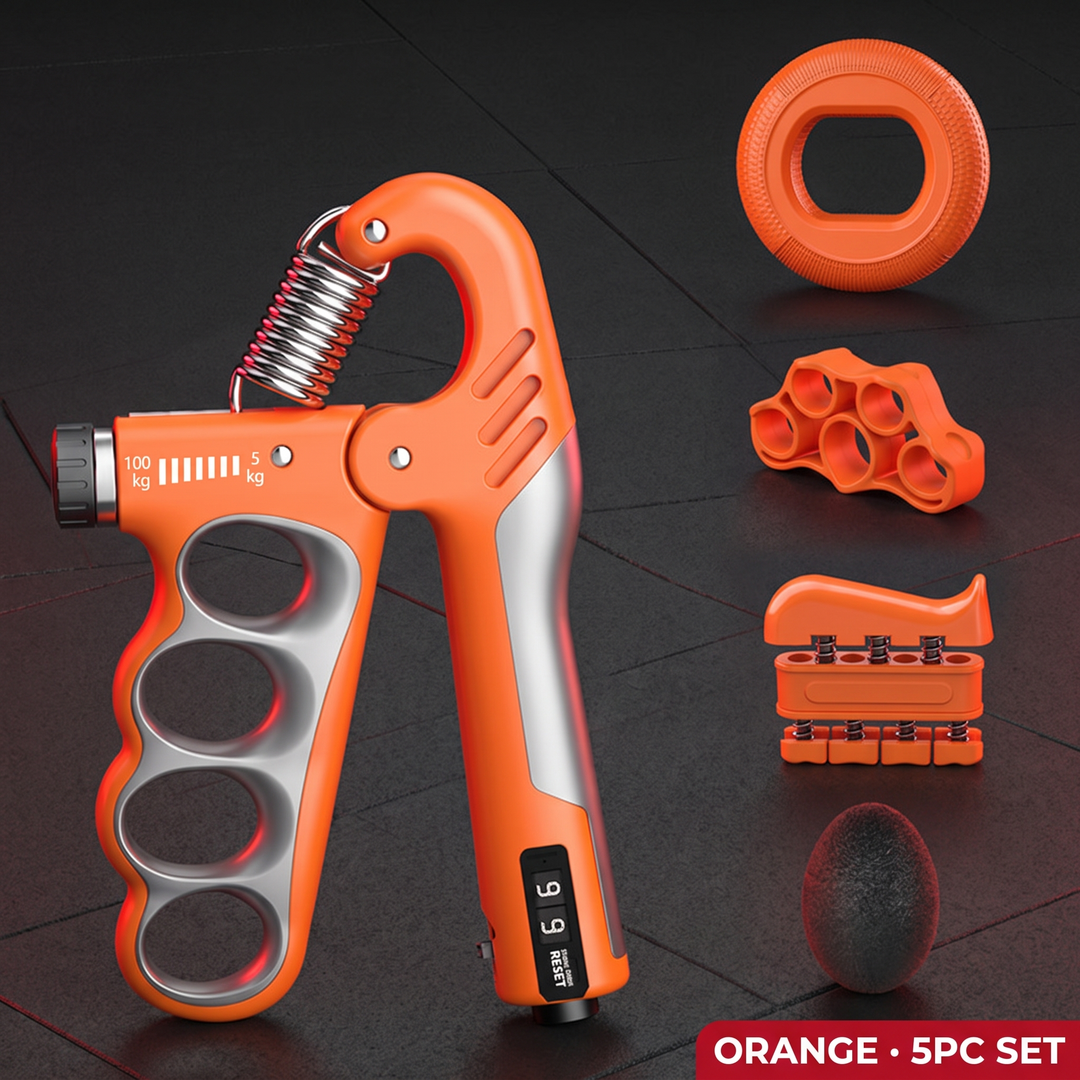Adjustable Grip Strength Trainer Hand Strengthener Wrist Expander Finger Exercise Tool for Forearm Muscle Recovery Home Gym Fitness Rehabilitation