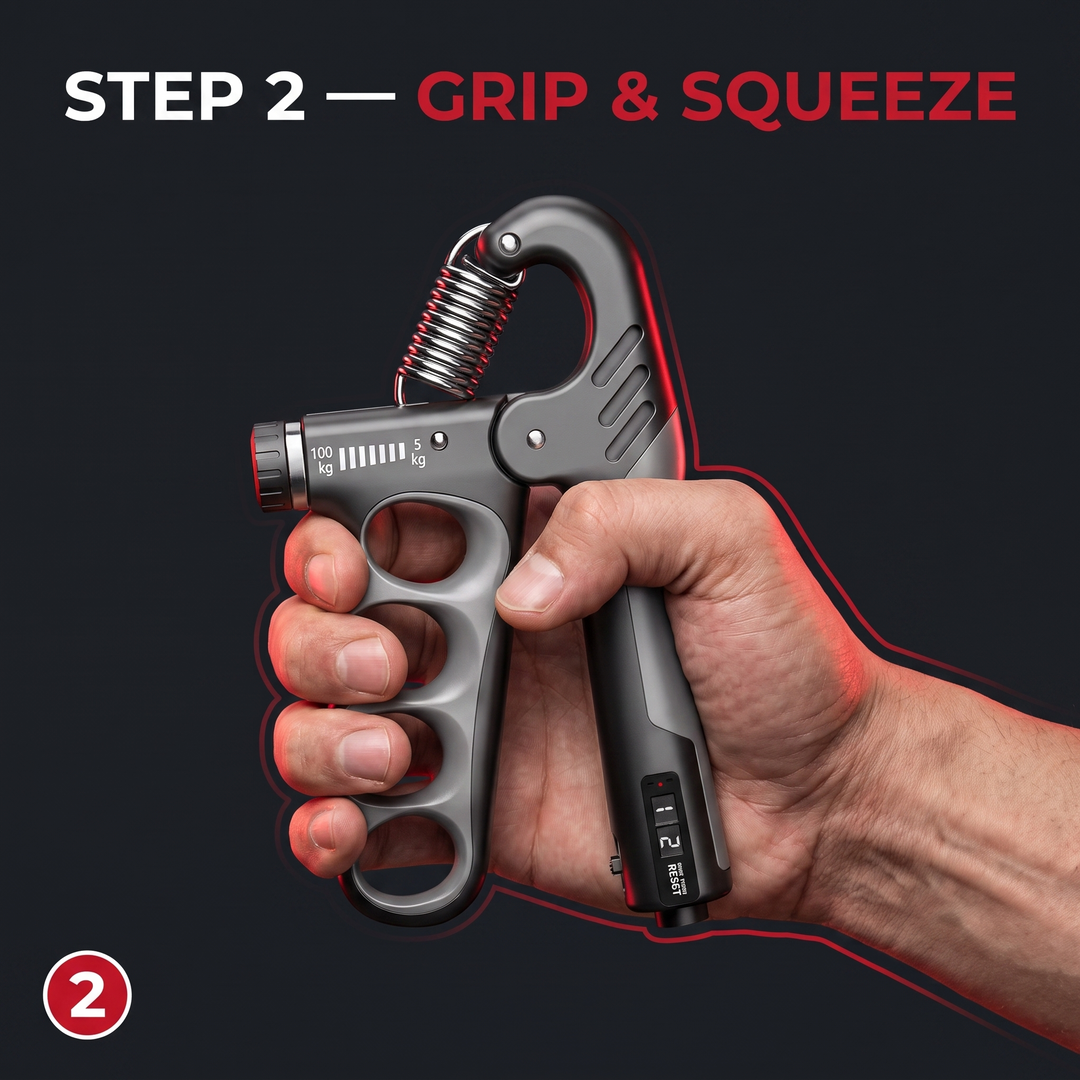 Adjustable Grip Strength Trainer Hand Strengthener Wrist Expander Finger Exercise Tool for Forearm Muscle Recovery Home Gym Fitness Rehabilitation