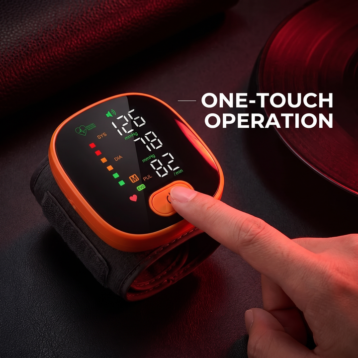 Professional Digital Wrist Blood Pressure Monitor Heart Rate Pulse Meter LCD Screen Portable Sphygmomanometer Home Health Care