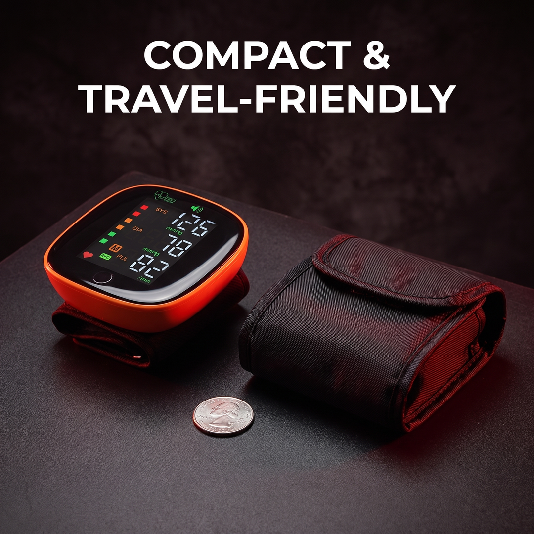 Professional Digital Wrist Blood Pressure Monitor Heart Rate Pulse Meter LCD Screen Portable Sphygmomanometer Home Health Care