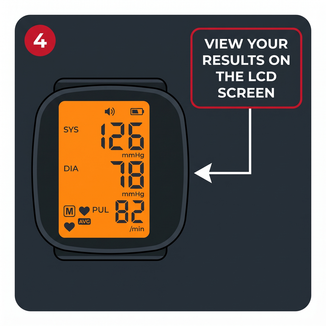 Professional Digital Wrist Blood Pressure Monitor Heart Rate Pulse Meter LCD Screen Portable Sphygmomanometer Home Health Care