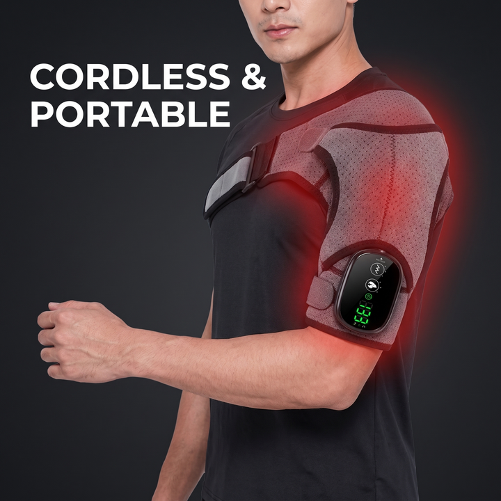 PHYSIOATHLETX Heating Shoulder Wrap - Cordless Portable Feature
