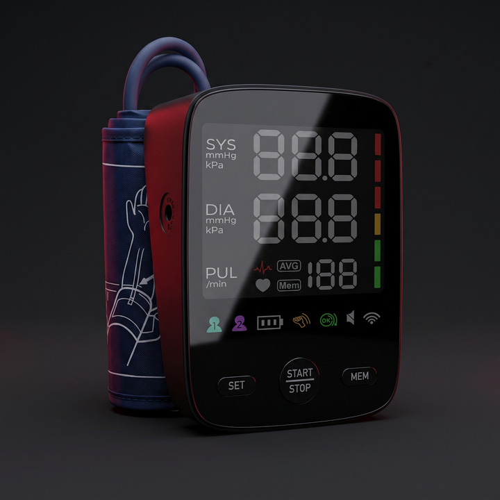 Automatic Upper Arm Blood Pressure Monitor with Adjustable Cuff