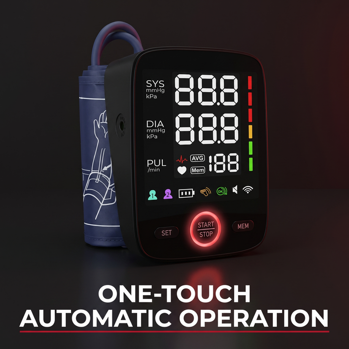 Blood Pressure Monitor One-Touch Automatic Operation Button