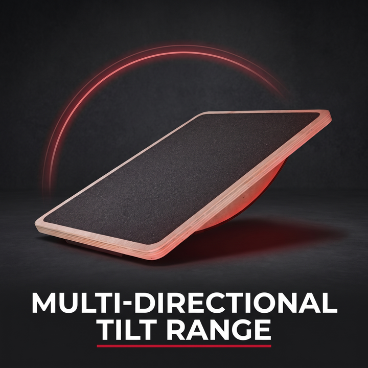Multi-Directional Tilt Range - Wooden Balance Board