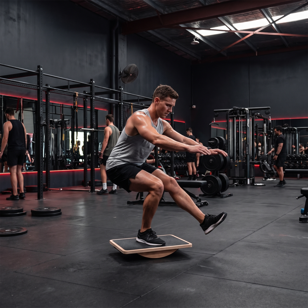 Gym Functional Training with Balance Board