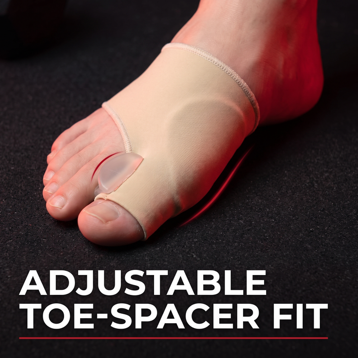 Adjustable toe-spacer fit feature - PHYSIOATHLETX toe separator sock