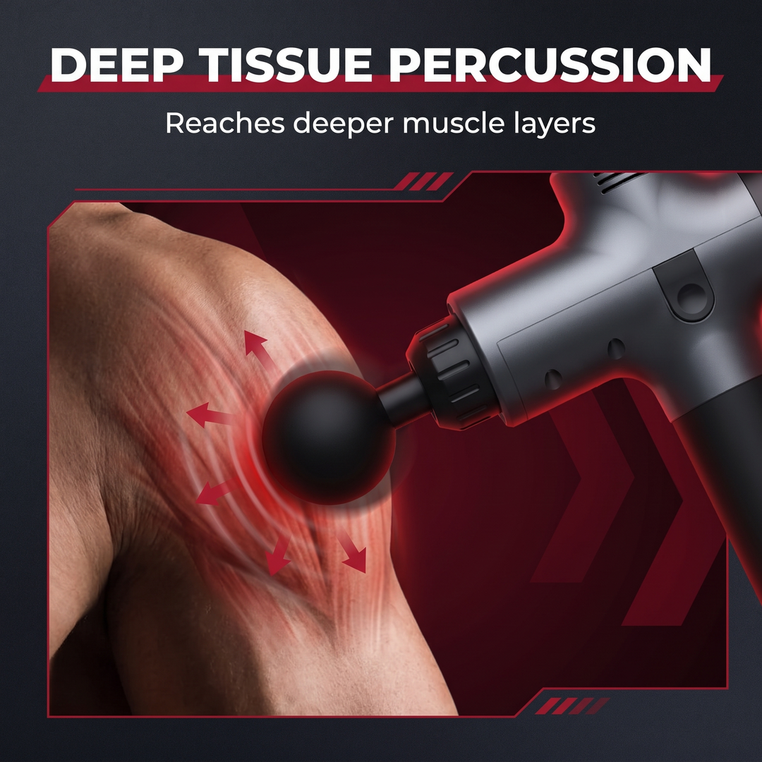 Deep tissue percussion massage technology