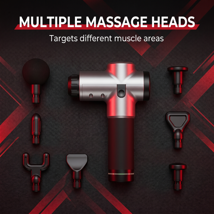 Multiple interchangeable massage heads