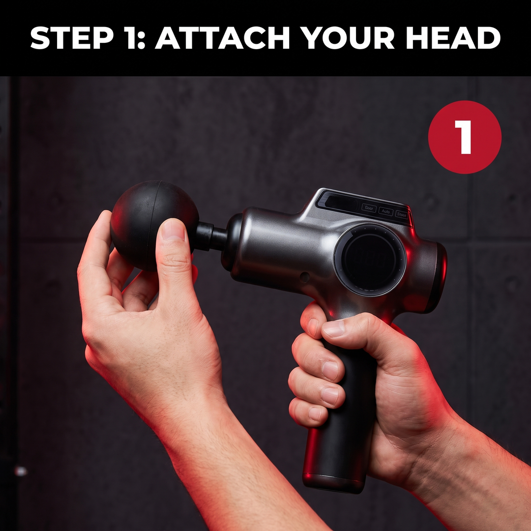 How to use step 1 attach massage head