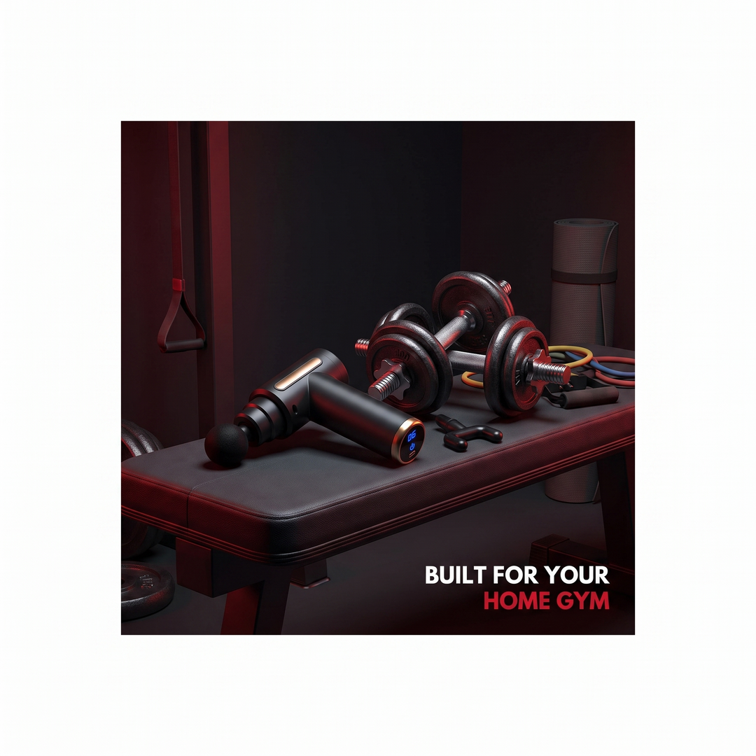 Massage gun for home gym recovery