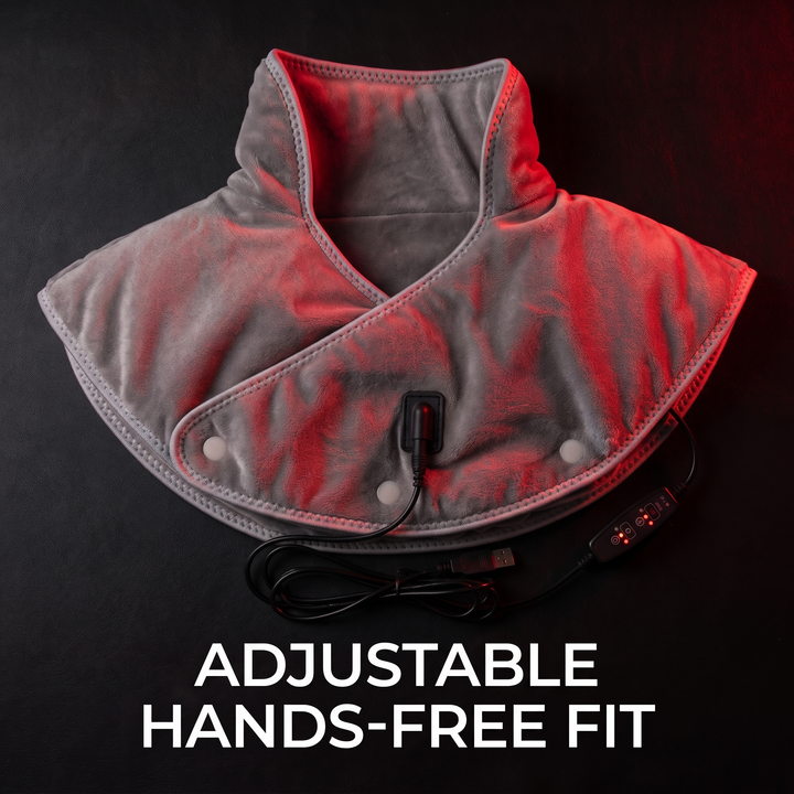 Electric Heated Shoulder Neck Wrap Cervical Heat Pad Vibration Massager Adjustable 3-Level Thermal Compress Shawl for Neck Back Shoulder Pain Relief Home Use Recovery