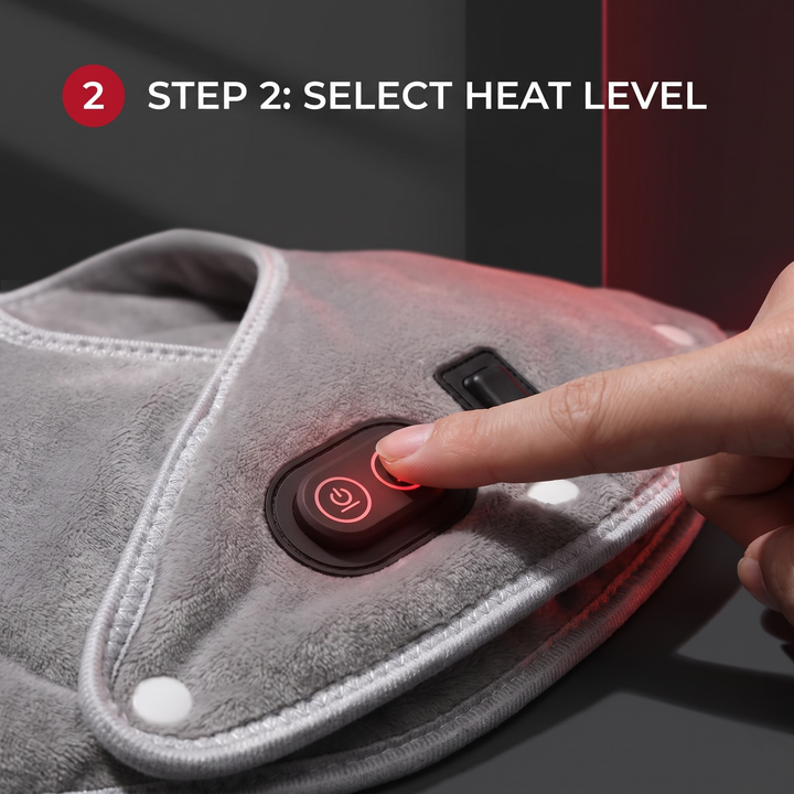 Electric Heated Shoulder Neck Wrap Cervical Heat Pad Vibration Massager Adjustable 3-Level Thermal Compress Shawl for Neck Back Shoulder Pain Relief Home Use Recovery