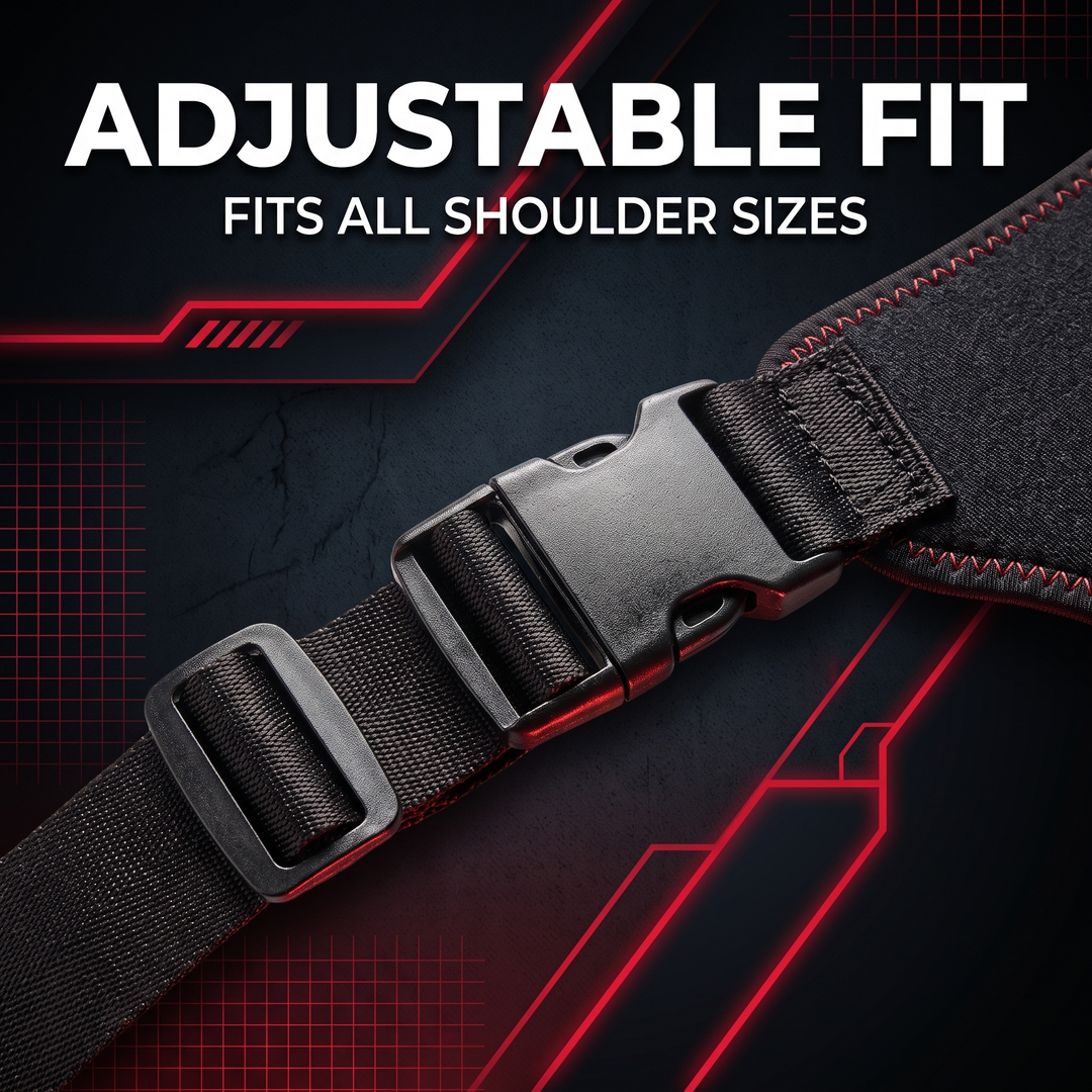 Electric Shoulder Massager Heating Vibration Massage Belt Shoulder Brace Wrap Pad Rechargeable Wireless Relief Support for Home Use - Adjustable Fit