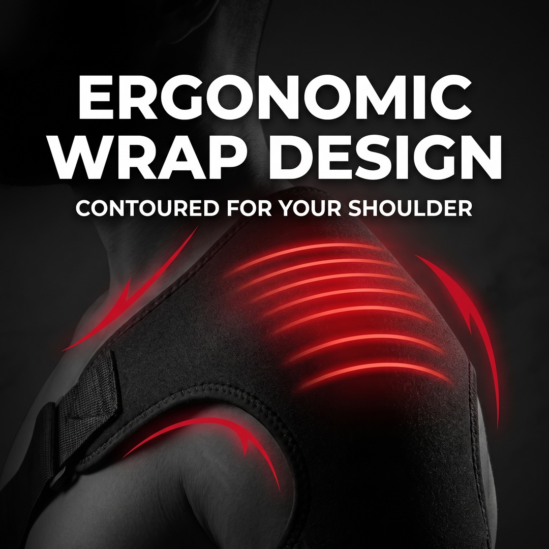 Electric Shoulder Massager Heating Vibration Massage Belt Shoulder Brace Wrap Pad Rechargeable Wireless Relief Support for Home Use - Ergonomic Wrap Design