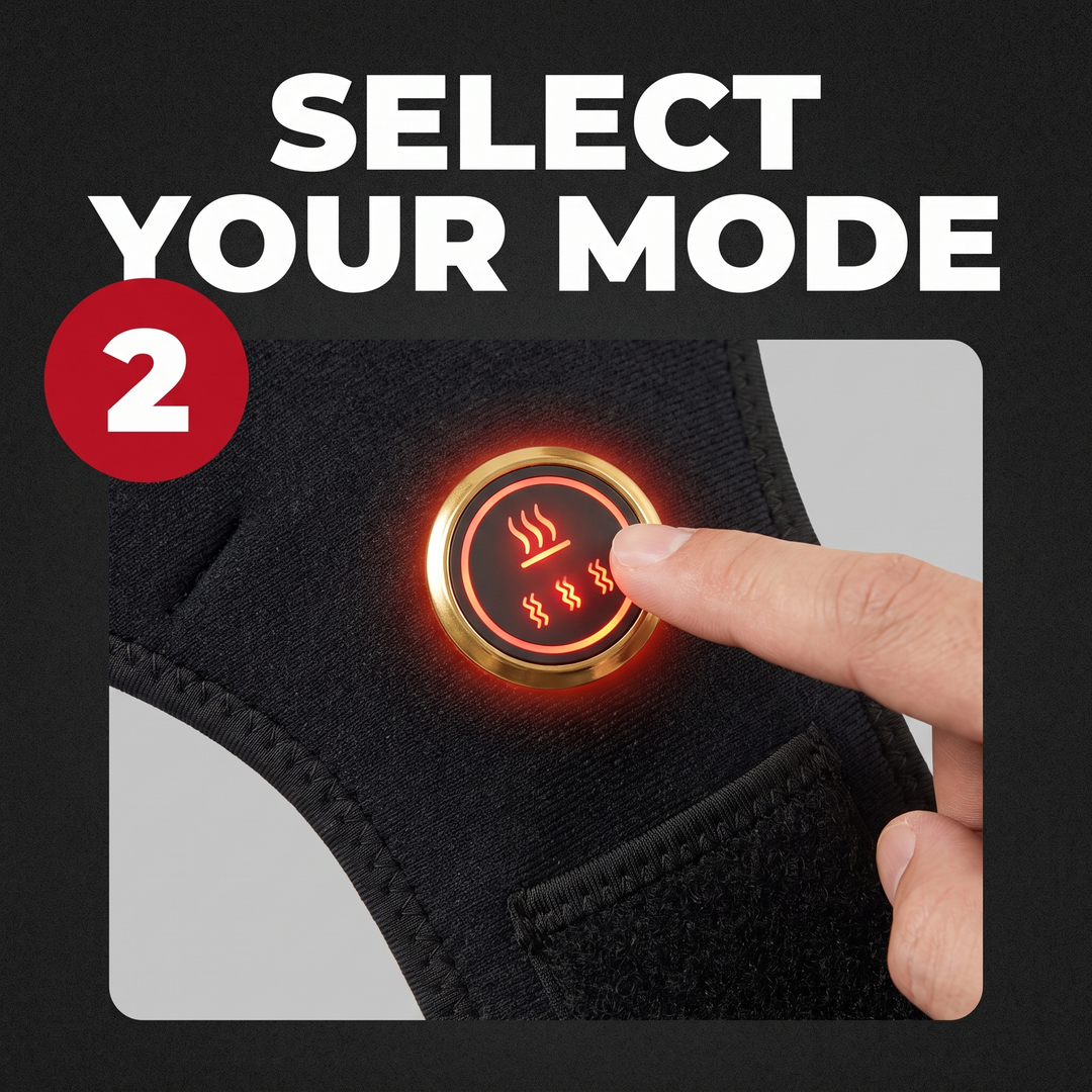 Electric Shoulder Massager Heating Vibration Massage Belt Shoulder Brace Wrap Pad Rechargeable Wireless Relief Support for Home Use - Step 2 Select Mode
