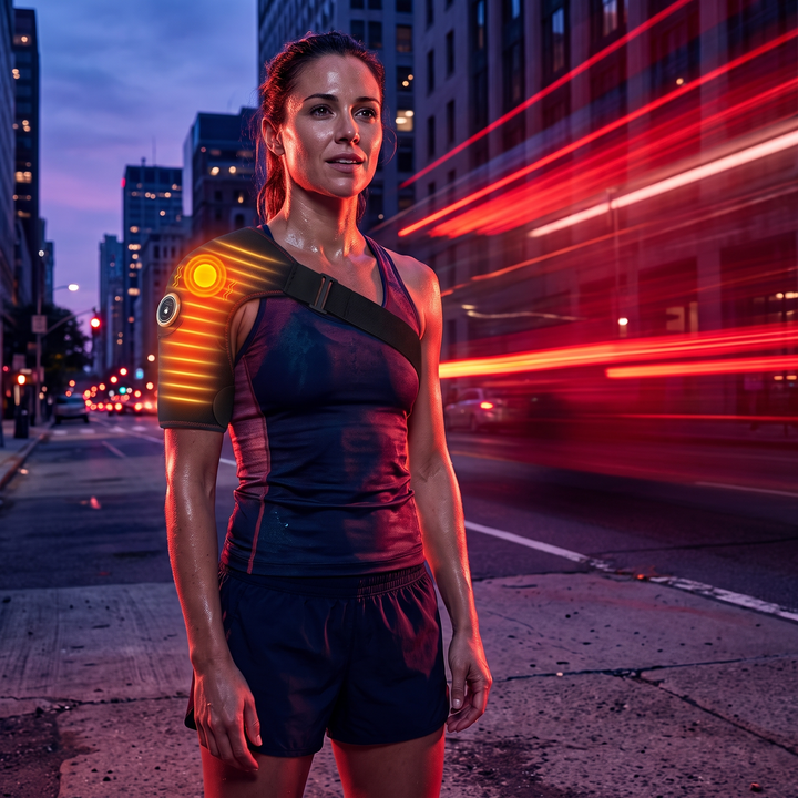 Electric Shoulder Massager Heating Vibration Massage Belt Shoulder Brace Wrap Pad Rechargeable Wireless Relief Support for Home Use - Post-Run Recovery
