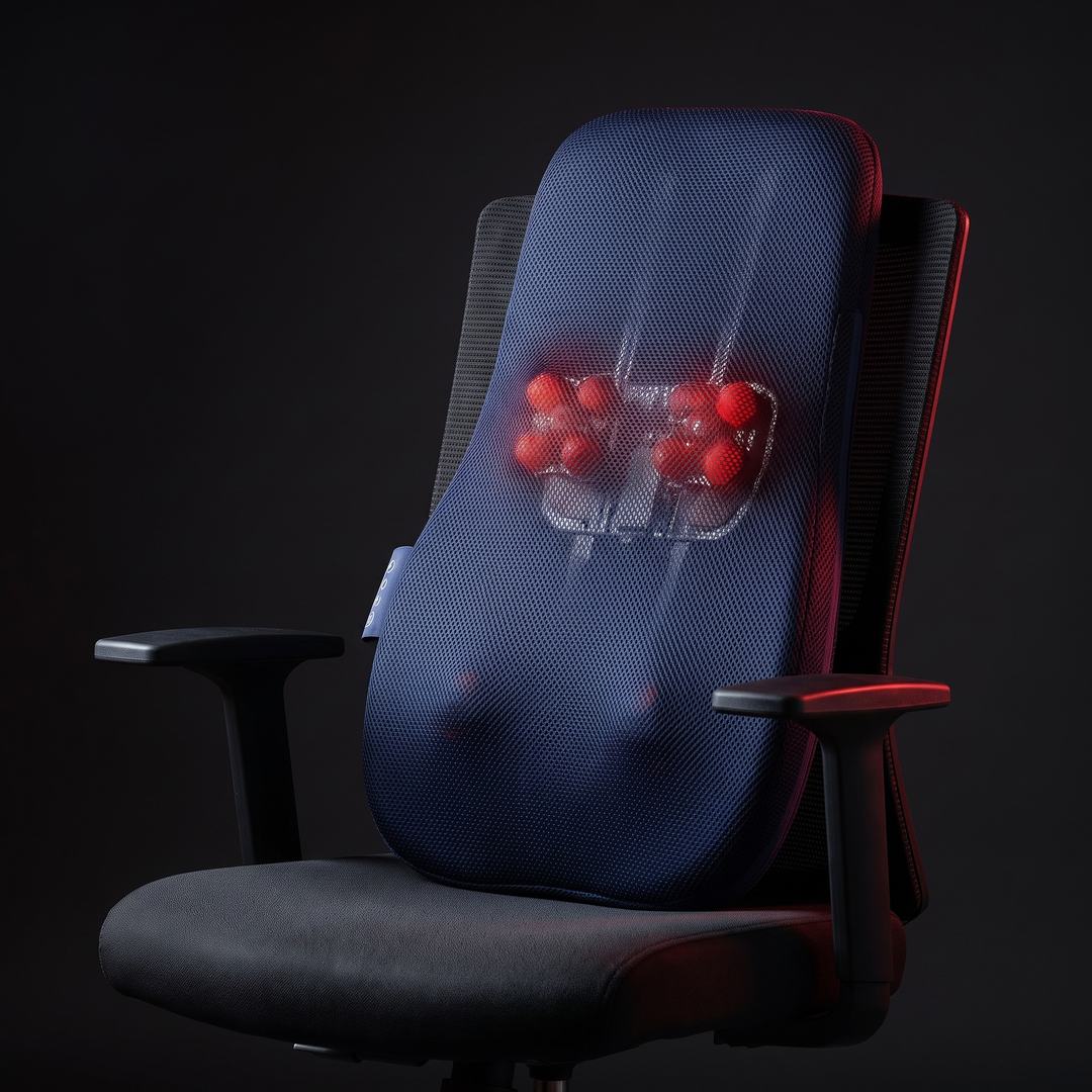 Professional Electric Shiatsu Back Massager with Heat Full Body Kneading Neck Shoulder Massage Cushion for Home Office Chair Use Relaxation Recovery – Office Chair Setup