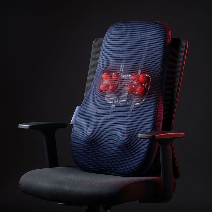 Professional Electric Shiatsu Back Massager with Heat Full Body Kneading Neck Shoulder Massage Cushion for Home Office Chair Use Relaxation Recovery – Office Chair Setup