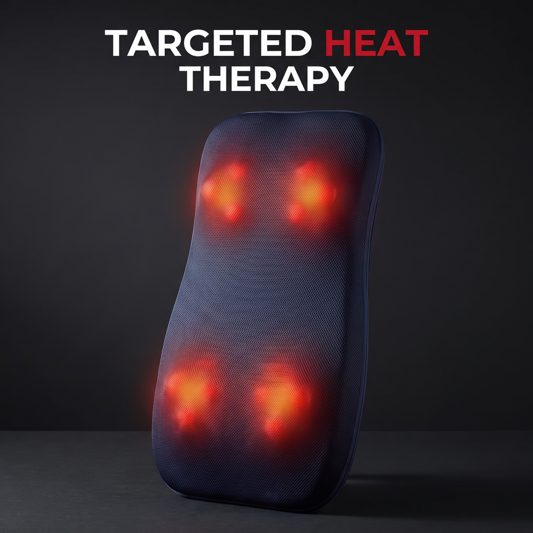 Professional Electric Shiatsu Back Massager with Heat Full Body Kneading Neck Shoulder Massage Cushion for Home Office Chair Use Relaxation Recovery – Targeted Heat Therapy