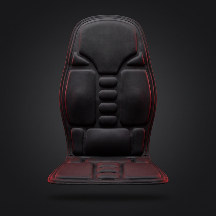 Shiatsu Massage Cushion Vibrating Infrared Heat Pad Neck Back Lumbar Full Body Massager Car Home Office Cervical Support Relief - Studio Front View