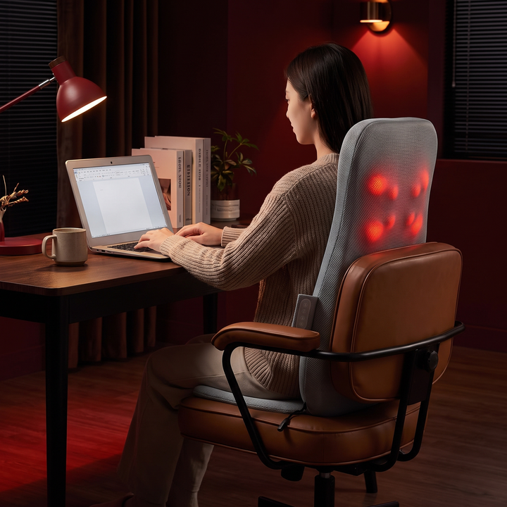 Professional Electric Shiatsu Back Massager with Heat Full Body Kneading Neck Shoulder Massage Cushion for Home Office Chair Use Relaxation Recovery – Home Office Desk Use