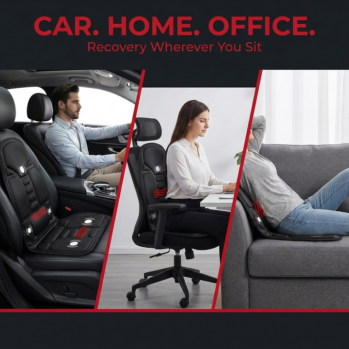 Professional Vibration Massage Seat Cushion Full Body Massage Pad for Car Home Office Neck Back Waist Relief Fatigue Recovery Seat Mat