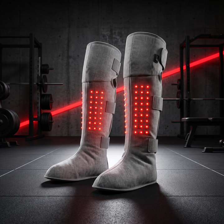 Professional Heated Red Light Leg Massager Boots Full Leg Compression Massager with Heat Muscle Relaxation Joint Comfort Fatigue Relief Home Recovery — Alternate Hero Angle
