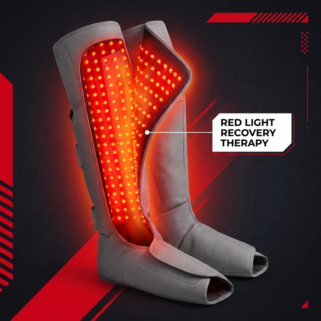 Professional Heated Red Light Leg Massager Boots Full Leg Compression Massager with Heat Muscle Relaxation Joint Comfort Fatigue Relief Home Recovery — Red Light Recovery Therapy Feature