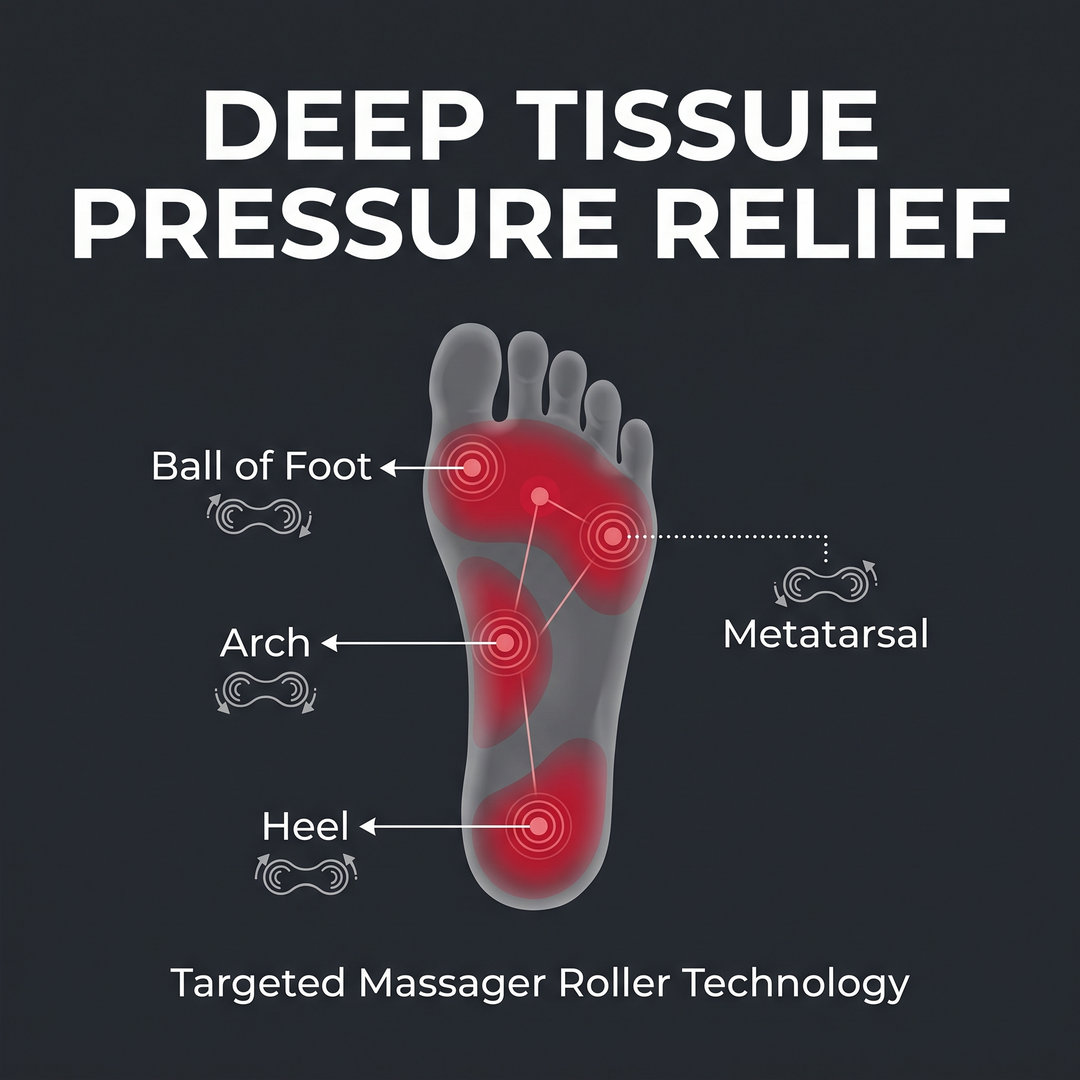 Professional Electric Foot and Calf Massager Shiatsu Kneading Heated Roller Deep Tissue Leg Massager for Stress Relief Relaxation Home Use Recovery - deep tissue pressure relief feature