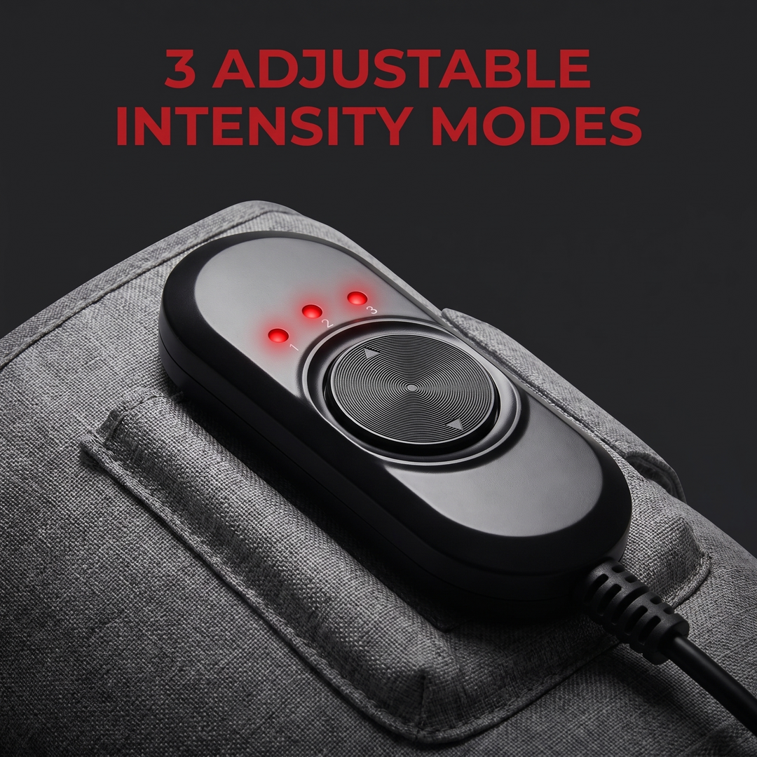 Professional Heated Red Light Leg Massager Boots Full Leg Compression Massager with Heat Muscle Relaxation Joint Comfort Fatigue Relief Home Recovery — Adjustable Intensity Modes