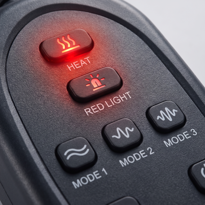 Professional Heated Red Light Leg Massager Boots Full Leg Compression Massager with Heat Muscle Relaxation Joint Comfort Fatigue Relief Home Recovery — Control Panel Detail