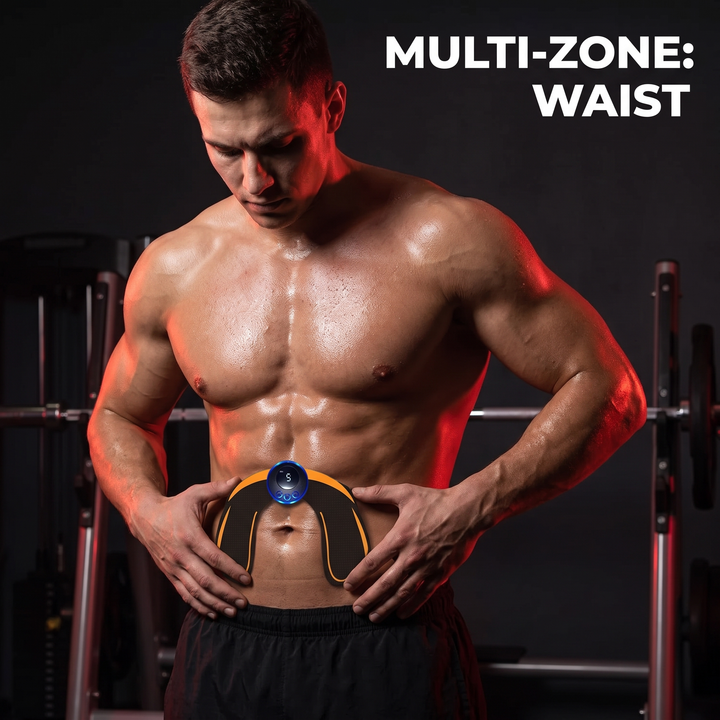 Professional EMS Muscle Stimulator Wireless Abdominal Toning Belt Body Massager Unisex Waist Arm Leg Hip Trainer Smart Fitness Recovery Device - Multi-Zone Waist Training