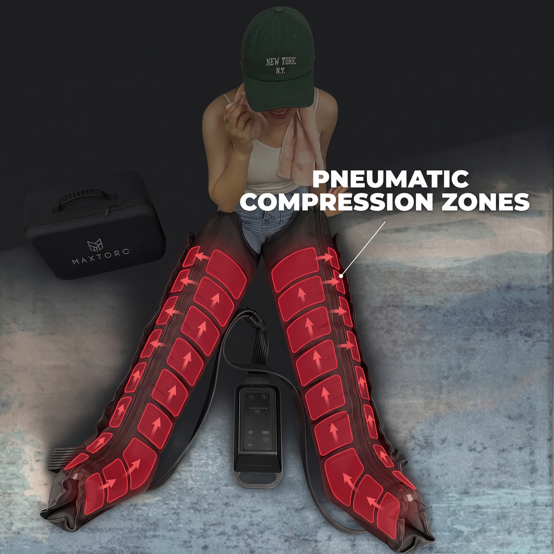 Professional Air Compression Recovery Boots Leg Massager Wireless Pneumatic Compression Boots for Athletes Muscle Recovery Circulation Support - Pneumatic Compression Zones