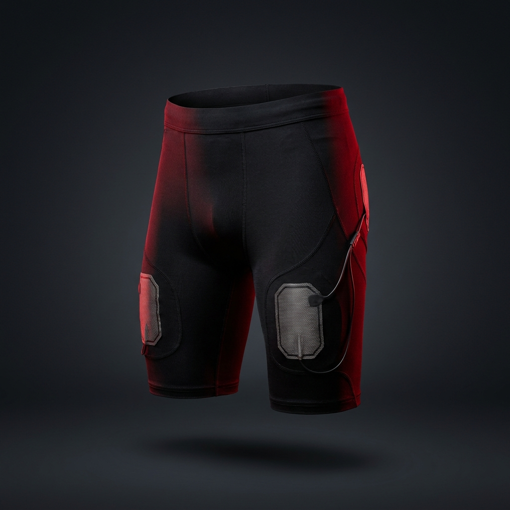PHYSIOATHLETX EMS Toning Shorts - Glute, Hip and Thigh Muscle Training Wearable - Front Studio Hero Shot