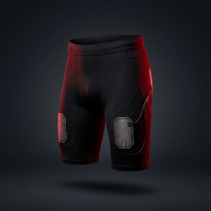 PHYSIOATHLETX EMS Toning Shorts - Glute, Hip and Thigh Muscle Training Wearable - Front Studio Hero Shot