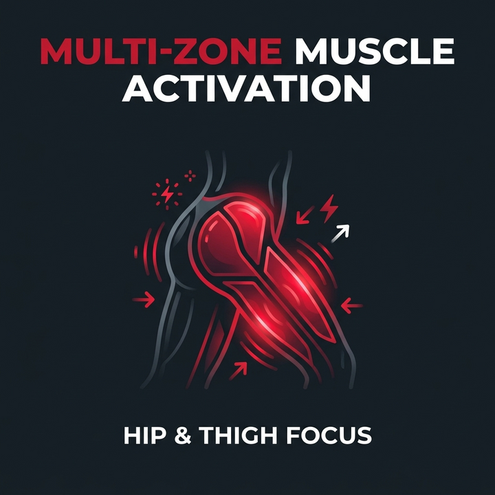 PHYSIOATHLETX EMS Toning Shorts - Glute, Hip and Thigh Muscle Training Wearable - Multi-Zone Muscle Activation