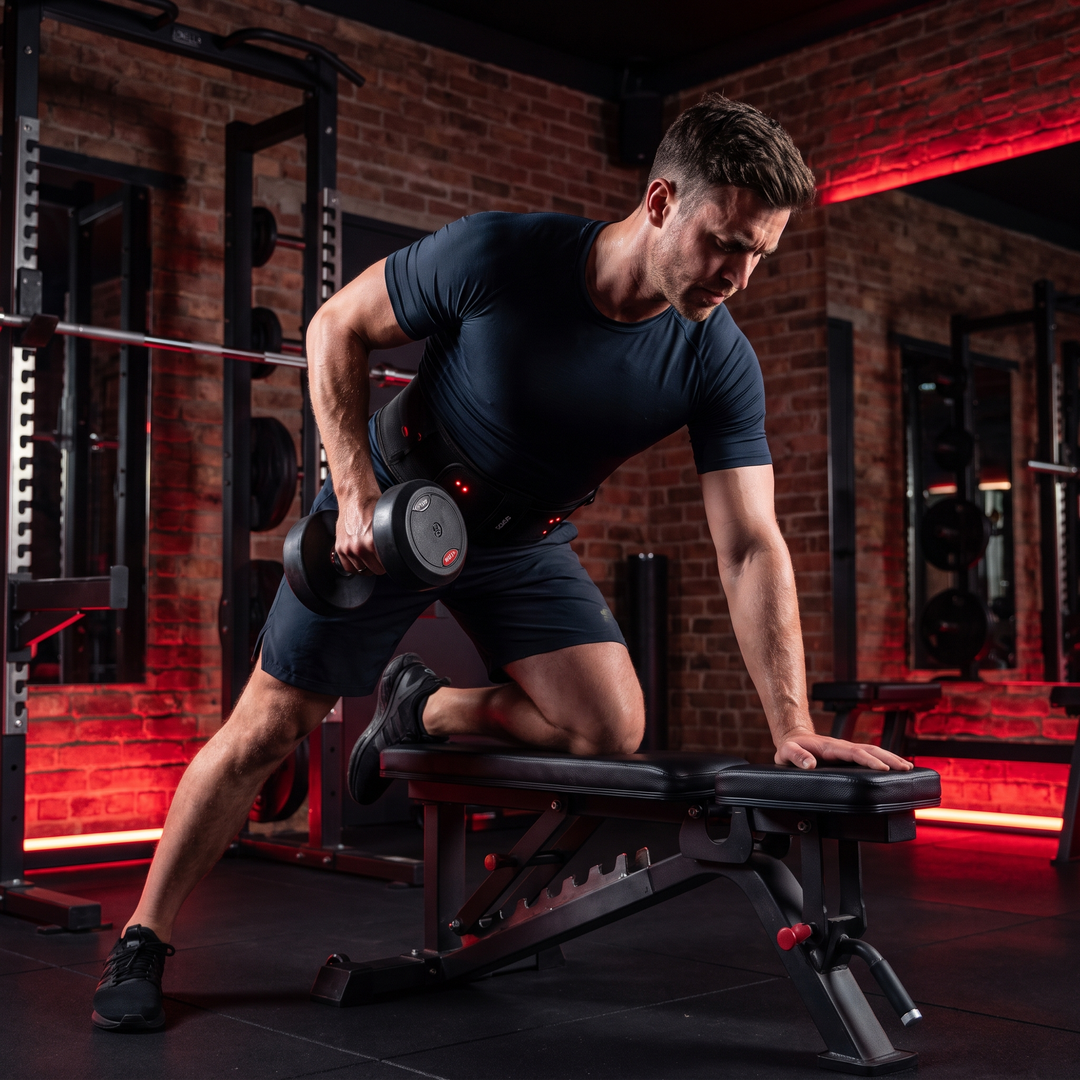 Professional EMS Core Trainer Belt Muscle Stimulator Abdominal Toning Belt 9 Intensity Levels USB Rechargeable No Gel Required Home Fitness Recovery - Gym Training Supplement Lifestyle