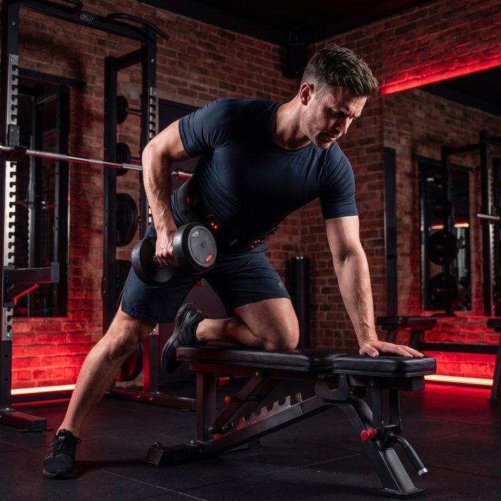 Professional EMS Core Trainer Belt Muscle Stimulator Abdominal Toning Belt 9 Intensity Levels USB Rechargeable No Gel Required Home Fitness Recovery - Gym Training Supplement Lifestyle