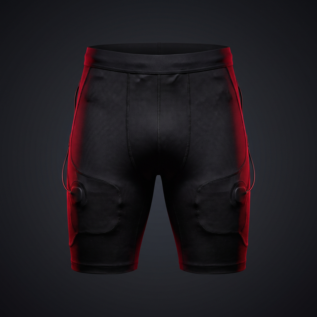 PHYSIOATHLETX EMS Toning Shorts - Glute, Hip and Thigh Muscle Training Wearable - Studio Ghost Mannequin Hero Shot